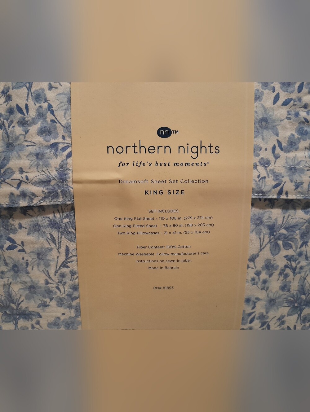 BRAND NEW NORTHERN NIGHTS 300 THREAD COUNT BRUSHED 100% COTTON KING SHEET SET - Picture 4 of 5